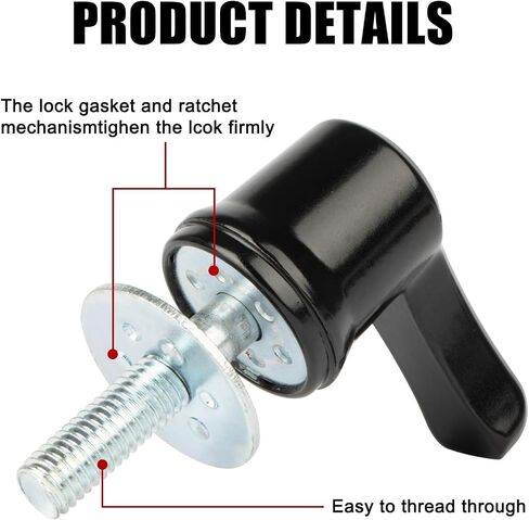PSLER Saddlebag Locks Hardware Bolt Mount Kit Saddlebag Lever Locks Theft Deterrent System Lock Kit for Touring Street Glide Electra Glide Road Glide Heritage Softail Electra 1992-Later - Black in Saudi Arabia
