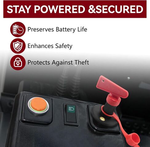 RV Battery Disconnect Switch 12V: Battery Master Cut Shut Off Switch 12V-48V Heavy Duty Battery Isolator Switch 300Amps Power Battery Switch for Car Off-Road Truck Boat RV Marine (2 Key Kit) in Kuwait