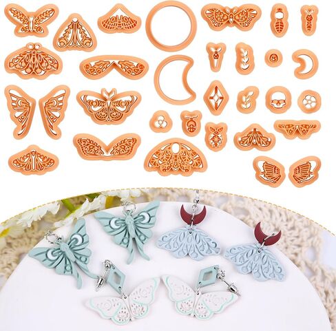 Puocaon Farm Polymer Clay Cutters - 8 Pcs Chicken Clay Cutters for Polymer Clay Jewelry, Goose Polymer Clay Cutters for Jewelry Making, Special Chicken Shape Funny Boot Polymer Clay Earring Cutters in Kuwait