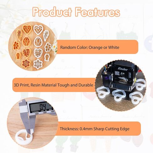 Puocaon Farm Polymer Clay Cutters - 8 Pcs Chicken Clay Cutters for Polymer Clay Jewelry, Goose Polymer Clay Cutters for Jewelry Making, Special Chicken Shape Funny Boot Polymer Clay Earring Cutters in Kuwait