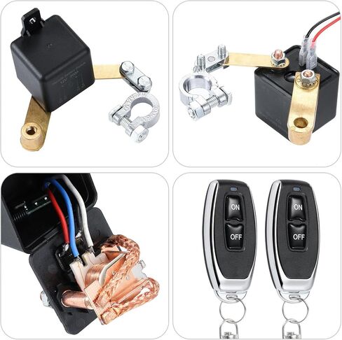 BOLS Remote Control Battery Disconnect Switch with 2 Keys, Suitable for car RV Trucks, car Battery Disconnect Switch, Remote Control Disconnect Switch, to Prevent Battery Depletion in Kuwait