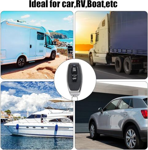 BOLS Remote Control Battery Disconnect Switch with 2 Keys, Suitable for car RV Trucks, car Battery Disconnect Switch, Remote Control Disconnect Switch, to Prevent Battery Depletion in Kuwait