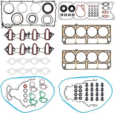 MLS Head Gasket Set Compatible with Chevy Silverado Tahoe Avalanche Express Suburban, GMC Sierra Savana Yukon Cadillac Isuzu 4.8L 5.3L V8-2002-2011.Repalce#CS9284, HS26191PT.Engine Gasket Kit in Saudi Arabia