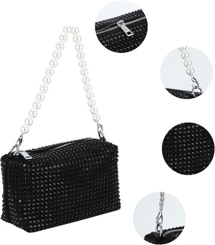 Clutch Purse for Women, Bling Evening Bag, Crossbody Handbag, Rhinestone Money Hand Bag in Kuwait