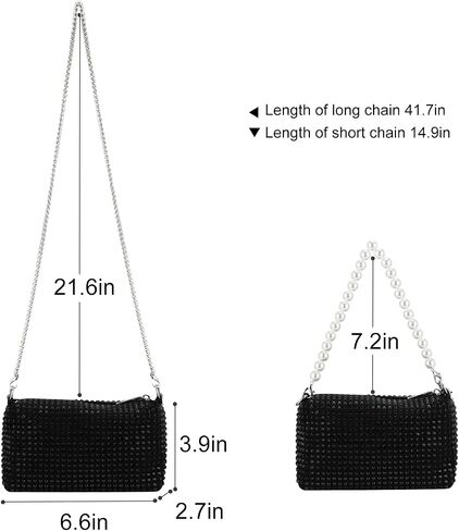 Clutch Purse for Women, Bling Evening Bag, Crossbody Handbag, Rhinestone Money Hand Bag in Kuwait