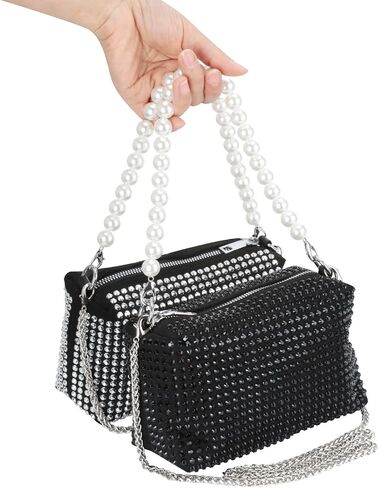 Clutch Purse for Women, Bling Evening Bag, Crossbody Handbag, Rhinestone Money Hand Bag in Kuwait