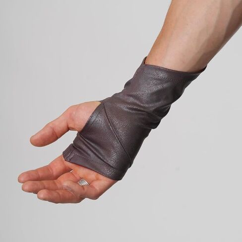 Assassin Gloves Ren Faire Faux Leather Bracers Ranger Archer Medieval Cosplay Larp Wrist in Saudi Arabia