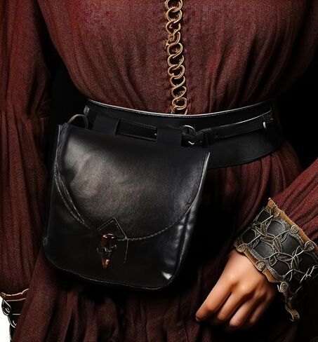 حقيبة حزام هوميلكس عصر النهضة - حقيبة جلدية من العصور الوسطى لإكسسوارات أزياء الهالوين in Kuwait