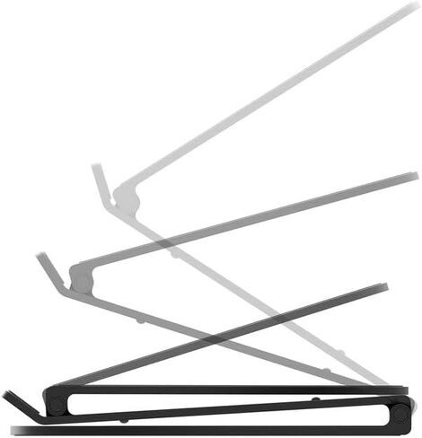 Twelve South Curve Flex | Ergonomic Height & Angle Adjustable Aluminum Laptop/MacBook Stand/Riser, fits 10"-17", Folds Flat for Portability -Travel Pouch Included, Matte White in Saudi Arabia