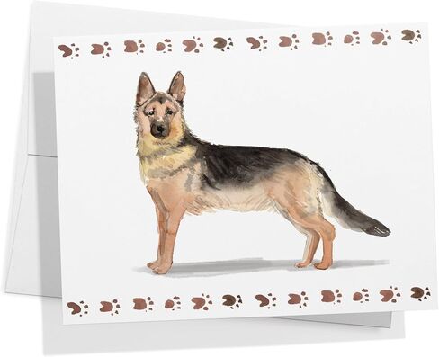 Twigs Paper - Boxer Dog Note Cards - Set of 12 Blank Cards (5.5 x 4.25 Inch) with 12 Envelopes - 100% EcoFriendly Stationery - Made In USA in Saudi Arabia
