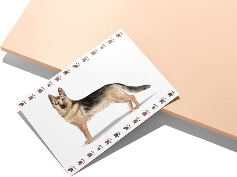 Twigs Paper - Boxer Dog Note Cards - Set of 12 Blank Cards (5.5 x 4.25 Inch) with 12 Envelopes - 100% EcoFriendly Stationery - Made In USA in Saudi Arabia