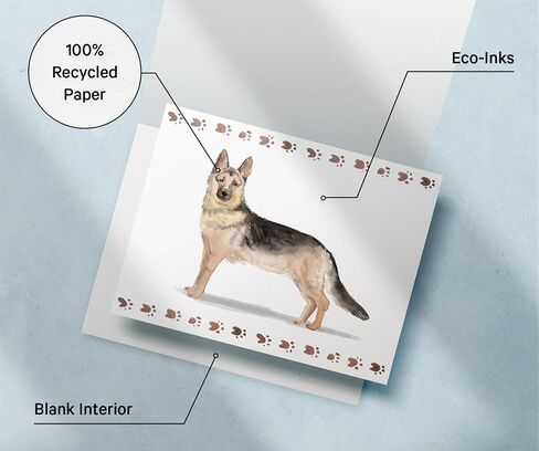 Twigs Paper - Boxer Dog Note Cards - Set of 12 Blank Cards (5.5 x 4.25 Inch) with 12 Envelopes - 100% EcoFriendly Stationery - Made In USA in Saudi Arabia