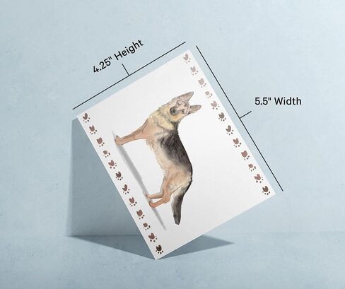 Twigs Paper - Boxer Dog Note Cards - Set of 12 Blank Cards (5.5 x 4.25 Inch) with 12 Envelopes - 100% EcoFriendly Stationery - Made In USA in Saudi Arabia