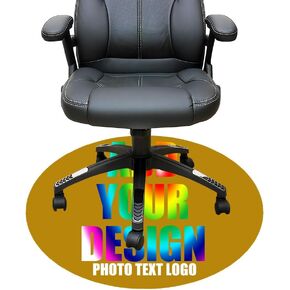 Personalized Gaming Chair Mat Personalized Office Chair Mat Add Your Picture Text Logo Rolling Chair Mat for Hardwood 01