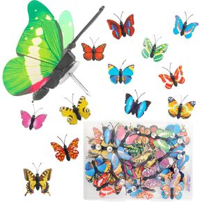 40PCS Butterfly Push Pins Thumb Tacks, Decorative Butterflies Push Pins for Bulletin Board, Colorful Cute Pushpins for Photo Wall Cork Board, Thumbtacks Push Pins for Wall Butterfly Decorations