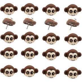 Cute Monkey Decorative Push Pins JruiZhp 20Pcs Creative Small Animal Cork Board Thumbtacks,for Photo Wall,Feature Wall,Whiteboard,Cork Board Map Bulletin Board Office or Home