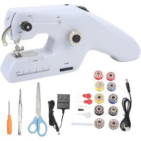 Electric Dual Line Sewing Machine Handheld Sewing Machine with Ergonomic Handle for DIY Some Small Items in Daily Life