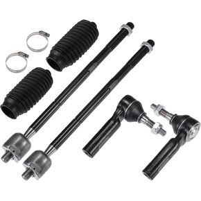 X AUTOHAUX 6pcs Front Inner Outer Tie Rod Ends Kit Suspension Steering Tie Rod End for Chrysler 300 for Dodge Challenger Drag Link No.ES800986/EV800963