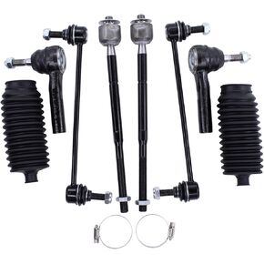 MOTOKU Front Inner and Outer Tie Rod Ends Sway Bar End Links and Boot for Dodge Journey 2009-2020