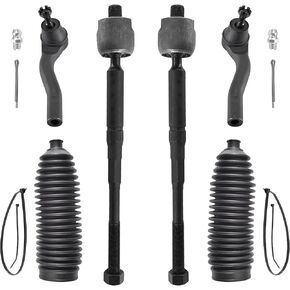 ASTARPRO - Front Tie Rods Kit for 2007-2012 Nissan Sentra 2008 2009 2010 2011, 4 Inner & Outer Tie Rods, 2 Boots Replacement