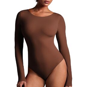 TOREEL Womens Bodysuit Tummy Control Bodysuits for Women Slimming Body Suits Double-lined Compression Body Suit