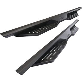 Running Boards Fits 2015-2024 Ford F150 SuperCrew Cab | 2022-2024 F150 Lightning EV SuperCrew Cab | 2017-2024 F250/350/450/550 Super Duty Crew Cab Side Steps Nerf Bars Heavy Texture Black