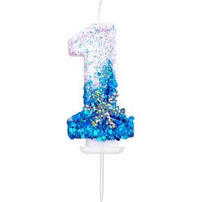Frozen Birthday Sparkler Candles for Birthday Cake, Snowflake Number 3 Candle, Frozen Cake Toppers Frozen Birthday Party Decorations