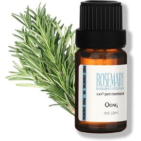 QONG-Rosemary Essential Oil 100% Pure Natural Aromatherapy Undiluted for Diffuser, Hair Growth, Skin Care, Scalp Massage, Oil Baking - 10ml