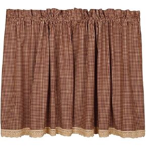 Country House Collection 85814 Burgundy Granny's Checkered Tiers Pair, 30-inch Height