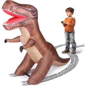 Remote Control Inflatable Large Dinosaur Halloween Toy, 60inch Rechargeable RC Jurassic Giant Dinosaur Toy for Kids, Realistic Electric T-Rex Dinosaur Toy, Gifts for Kids Boys 3-12 Years Old