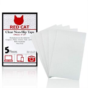 Red Cat Non-Slip Phone Grip Tape. Premium Quality Grip Tape for Phones, Electronics, laptops. Professional Grade Adhesive for Maximum Stability, Keep Fragile Items from Slipping. Anti Slip Tape