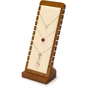 Solid Wood Pendant Necklace Stand Display Props Jewelry Display Stand for Necklace(Grey)