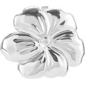 GOKTOW Unique Acrylic Clutch Purse,Floral Shape Acrylic Metallic Handbag Fancy Evening Bags for Women Party Prom
