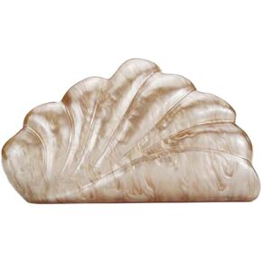 Shell Acrylic Clutch Purse Novelty Cloud Shaped Shoulder Handbag Glitter Evening Party Crossbody Purse