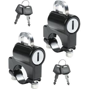 2Pcs Motorcycle Helmet Lock,Motorcycle Helmet Accessories Car Accessories Universal Helmet Lock Anti Theft,Helmet Security Lock with Keys,Helmet Locks for 22-28mm