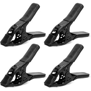 Clips for Hanging Backdrop Spring Clamps - 24-Piece Metal Clips 18× 2.5" & 6× 4" Clamps for Woodworking, Backdrop Stand, Pool Cover, Crafts
