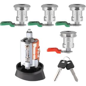 maXpeedingrods Door Lock Cylinder & Ignition Switch with Keys fit for 1997-2020 Ford Econoline Van, E-150 Van, E-250 Van, E-350 Van, Replace#: 703369,597638,707624,DL5886