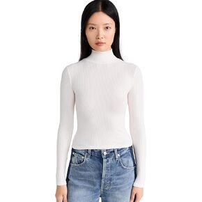 perfectwhitetee Women's Noelle Rib Turtleneck