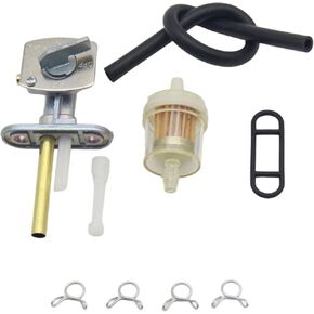 Premium Fuel Tank Switch Valve Petcock - Compatible with Yamaha & Kawasaki, TTR90 TTR125 TTR225 TTR230 TTR250 YFB250 YFM200 YFM225 YFM250 YFM350 YFM400 YFM600, Zinc Alloy, Easy Installation