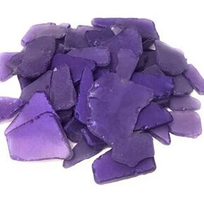 Sea Glass Craft - Beach Glass Craft - Metallic Purple Sea Glass Décor - Sea Glass Vase Filler - Sea Glass Crafting - Bag of Sea Glass - Craft Glass - Vase Fillers Glass (11 Ounces)
