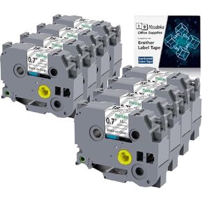 8 عبوات TZe-141 TZe141 TZ-141 TZ141 Tz شريط 0.7 بوصة × 26.2 بوصة 18 مم 0.7 بديل شفاف مغلف لشريط صانع الملصقات Brother Clear 3/4 لصانعي الملصقات P Touch PTD400 PTD410 PTP710BT PTD600 in Kuwait