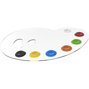 FUPM Art Supplies Large Clear Painter's Palette - 23" × 16.25" - Professional Durable Ergonomic Design for Acrylic and Oil Paints in Saudi Arabia