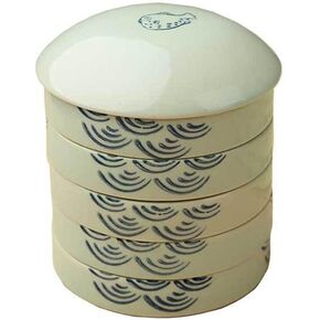 Porcelain Watercolor Palettes 5 Layers Ceramic Round Sauce Dishes Chinese Painting Stackable Paint Mixing Trays (Type B)