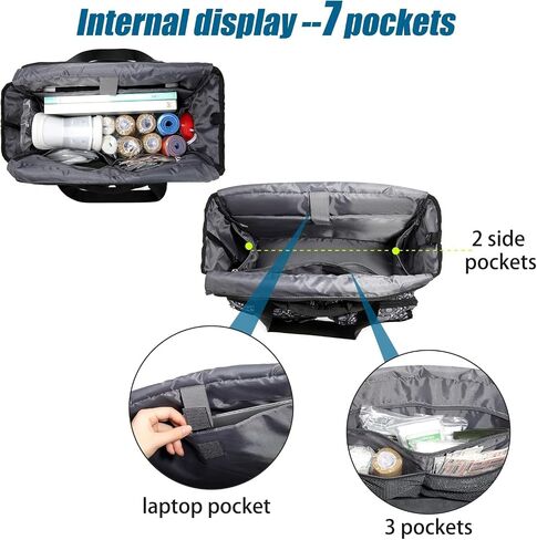 Teacher Tote Bag, Women Bag, Nurse bag, Utility Bag with Bottom Pad with separated Laptop storage layer. in Saudi Arabia