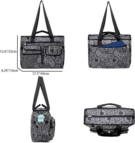 Teacher Tote Bag, Women Bag, Nurse bag, Utility Bag with Bottom Pad with separated Laptop storage layer. in Saudi Arabia