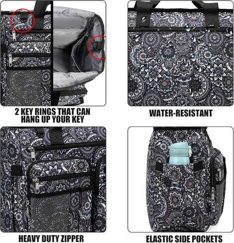 Teacher Tote Bag, Women Bag, Nurse bag, Utility Bag with Bottom Pad with separated Laptop storage layer. in Saudi Arabia