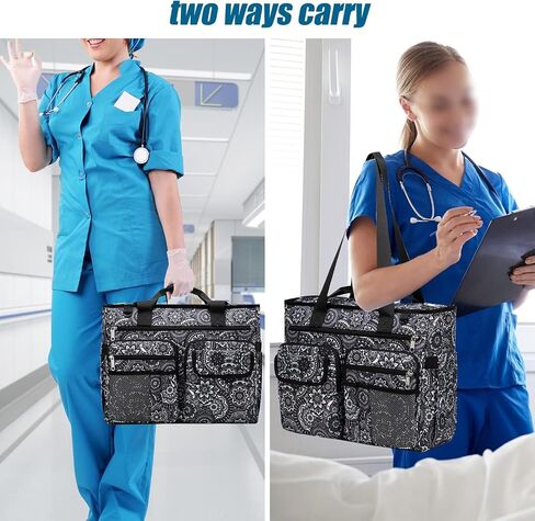 Teacher Tote Bag, Women Bag, Nurse bag, Utility Bag with Bottom Pad with separated Laptop storage layer. in Saudi Arabia