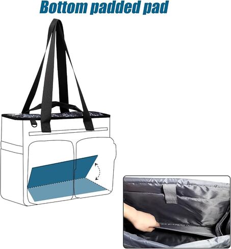 Teacher Tote Bag, Women Bag, Nurse bag, Utility Bag with Bottom Pad with separated Laptop storage layer. in Saudi Arabia