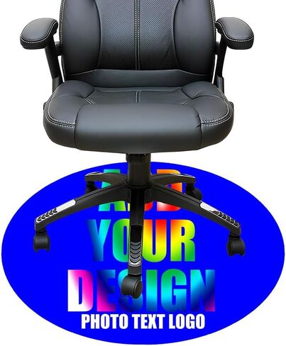 Personalized Gaming Chair Mat Personalized Office Chair Mat Add Your Picture Text Logo Rolling Chair Mat for Hardwood 01 in Saudi Arabia