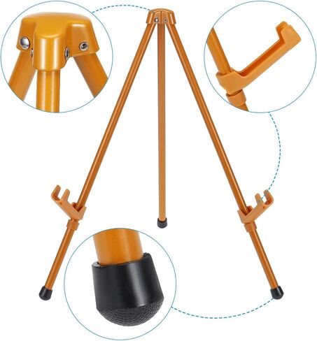 PATIKIL 1Set Tabletop Easel Stand for Display, 14in Table Top Easel Stand Small Portable Tripod Aluminum for Signs Poster Art Painting Decor Picture Photo Wedding, White in Saudi Arabia